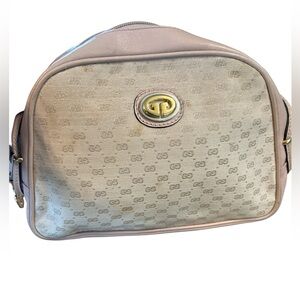 Vintage Micro GG monogram canvas leather crossbody bag pink